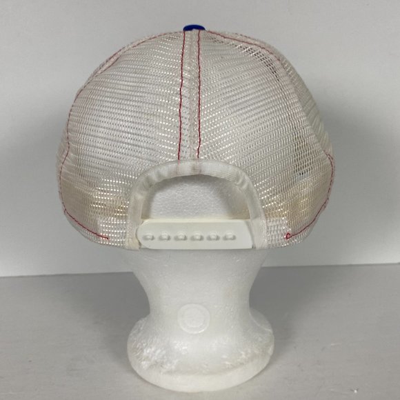 Vintage New York Rangers AJD Super Stripe Split Bar Snapback Hat NHL Made in USA - Picture 3 of 6